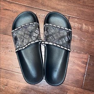 clear pink/victoria secrect slides